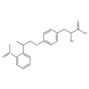 (2S)-2-Amino-3-(4-(2-(2-nitrophenyl)propoxy)phenyl)propanoic acid Structure