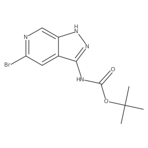tert-butyl N-{5-bromo-1H-pyrazolo[3,4-c]pyridin-3-yl}carbamate结构式