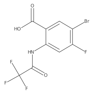 5-Bromo-4-fluoro-2-(2,2,2-trifluoroacetamido)benzoic acid Structure