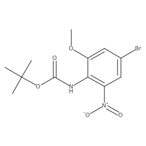tert-butyl N-(4-bromo-2-methoxy-6-nitrophenyl)carbamate Structure