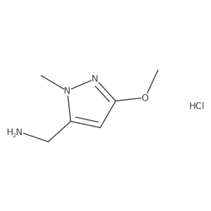 1-(3-methoxy-1-methyl-1H-pyrazol-5-yl)methanamine hydrochloride Structure