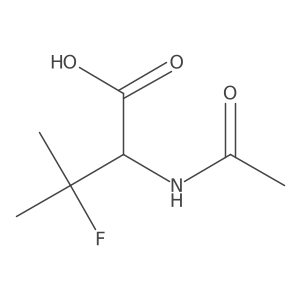 rel-(2R)-2-acetamido-3-fluoro-3-methylbutanoic acid结构式