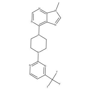 9-methyl-6-{4-[4-(trifluoromethyl)pyrimidin-2-yl]piperazin-1-yl}-9H-purine Structure
