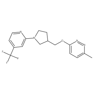 3-Methyl-6-({1-[4-(trifluoromethyl)pyridin-2-yl]pyrrolidin-3-yl}methoxy)pyridazine Structure