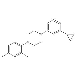 2-Cyclopropyl-4-[4-(2,4-dimethylphenyl)piperazin-1-yl]pyrimidine Structure