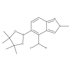 4-(Difluoromethyl)-2-methyl-5-(4,4,5,5-tetramethyl-1,3,2-dioxaborolan-2-yl)-2H-indazole结构式