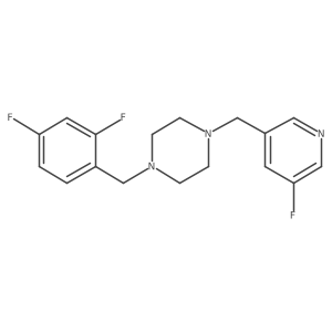 1-[(2,4-Difluorophenyl)methyl]-4-[(5-fluoropyridin-3-yl)methyl]piperazine Structure
