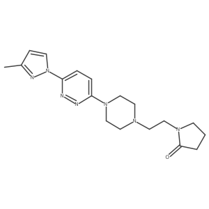 1-(2-{4-[6-(3-methyl-1H-pyrazol-1-yl)pyridazin-3-yl]piperazin-1-yl}ethyl)pyrrolidin-2-one Structure