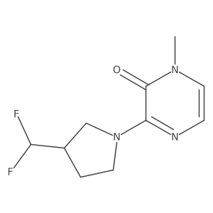 3-[3-(Difluoromethyl)pyrrolidin-1-yl]-1-methyl-1,2-dihydropyrazin-2-one Structure