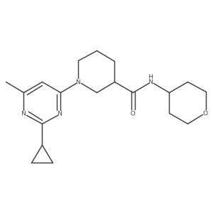 1-(2-cyclopropyl-6-methylpyrimidin-4-yl)-N-(oxan-4-yl)piperidine-3-carboxamide Structure