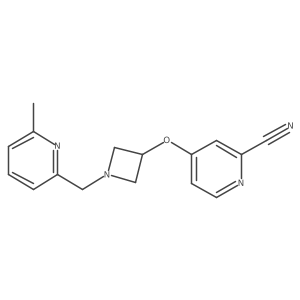 4-({1-[(6-Methylpyridin-2-yl)methyl]azetidin-3-yl}oxy)pyridine-2-carbonitrile Structure