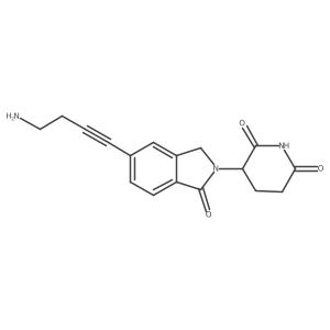 3-[5-(4-Aminobut-1-ynyl)-1-oxo-isoindolin-2-yl]piperidine-2,6-dione Structure