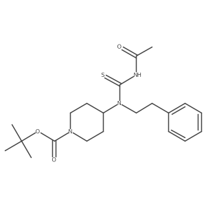 Tert-butyl 4-[acetylcarbamothioyl(2-phenylethyl)amino]piperidine-1-carboxylate Structure