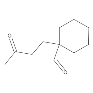 1-(3-Oxobutyl)cyclohexane-1-carbaldehyde结构式