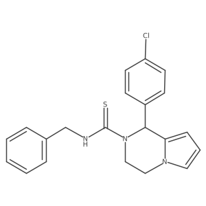 N-benzyl-1-(4-chlorophenyl)-3,4-dihydropyrrolo[1,2-a]pyrazine-2(1H)-carbothioamide结构式