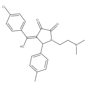 4-(4-chlorobenzoyl)-1-[2-(dimethylamino)ethyl]-3-hydroxy-5-(4-methylphenyl)-2,5-dihydro-1H-pyrrol-2-one Structure