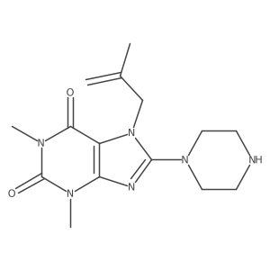 1,3-dimethyl-7-(2-methylallyl)-8-(piperazin-1-yl)-1H-purine-2,6(3H,7H)-dione Structure