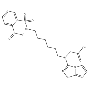 n-Imidazo[1,2-d][1,2,4]thiadiazol-3-yl-n-(6-{[(2-nitrophenyl)sulfonyl]amino}hexyl)glycine Structure