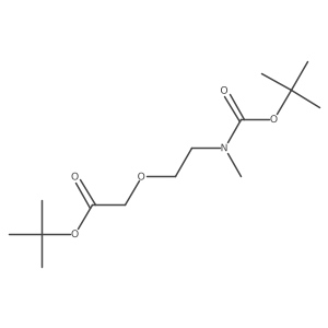 Tert-butyl 2-(2-((tert-butoxycarbonyl)(methyl)amino)ethoxy)acetate结构式