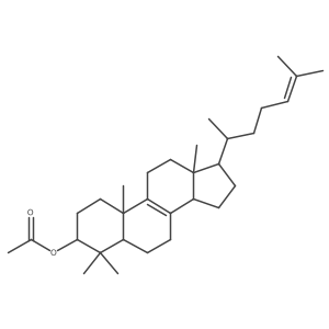 Cholesta-8,24-dien-3-ol, 4,4-dimethyl-, acetate, (3I(2),5I+/-)-结构式