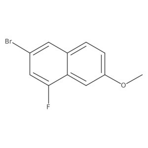 3-Bromo-1-fluoro-7-methoxynaphthalene结构式