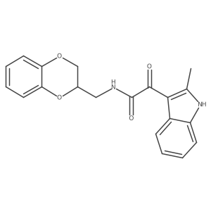 N-((2,3-dihydrobenzo[b][1,4]dioxin-2-yl)methyl)-2-(2-methyl-1H-indol-3-yl)-2-oxoacetamide Structure