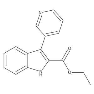 3-Pyridin-3-yl-1H-indole-2-carboxylic acid ethyl ester Structure