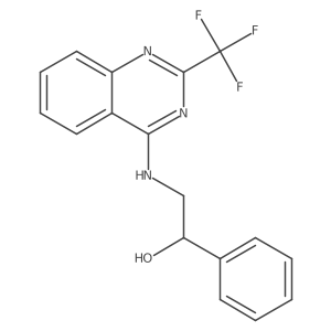 1-Phenyl-2-[[2-(trifluoromethyl)quinazolin-4-yl]amino]ethanol Structure