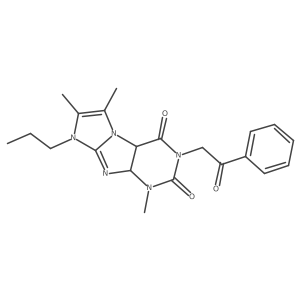 1,6,7-trimethyl-3-(2-oxo-2-phenylethyl)-8-propyl-1H,2H,3H,4H,8H-imidazo[1,2-g]purine-2,4-dione结构式