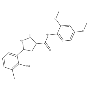 N-(2,4-dimethoxyphenyl)-5-(2-hydroxy-3-methylphenyl)pyrazolidine-3-carboxamide Structure