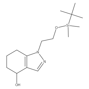 1-(2-(tert-butyldimethylsilyloxy)ethyl)-4,5,6,7-tetrahydro-1H-indazol-4-ol结构式