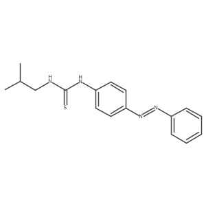 Thiourea, N-(2-methylpropyl)-N'-[4-(2-phenyldiazenyl)phenyl]- Structure