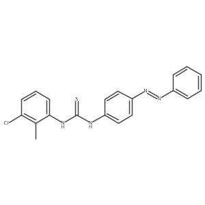 Thiourea, N-(3-chloro-2-methylphenyl)-N'-[4-(2-phenyldiazenyl)phenyl]- Structure