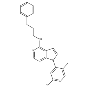 1-(5-chloro-2-methylphenyl)-N-(3-phenylpropyl)-1H-pyrazolo[3,4-d]pyrimidin-4-amine结构式