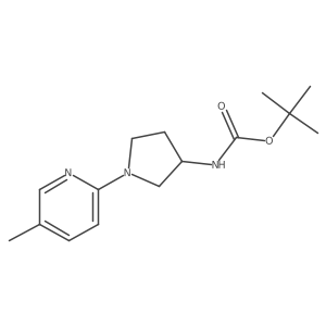 (R)-tert-butyl (1-(5-methylpyridin-2-yl)pyrrolidin-3-yl)carbamate Structure