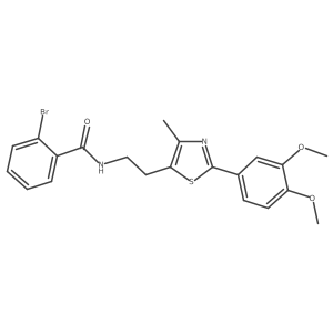 2-bromo-N-{2-[2-(3,4-dimethoxyphenyl)-4-methyl-1,3-thiazol-5-yl]ethyl}benzamide结构式