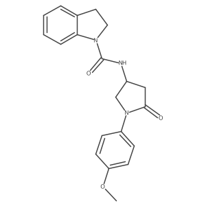 N-(1-(4-methoxyphenyl)-5-oxopyrrolidin-3-yl)indoline-1-carboxamide Structure