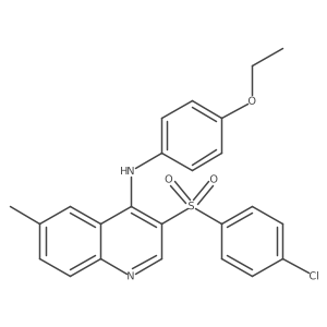 3-((4-chlorophenyl)sulfonyl)-N-(4-ethoxyphenyl)-6-methylquinolin-4-amine结构式