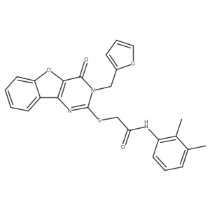 N-(2,3-dimethylphenyl)-2-{[3-(2-furylmethyl)-4-oxo-3,4-dihydro[1]benzofuro[3,2-d]pyrimidin-2-yl]thio}acetamide结构式