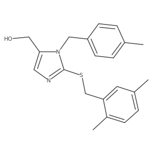 (2-((2,5-dimethylbenzyl)thio)-1-(4-methylbenzyl)-1H-imidazol-5-yl)methanol Structure