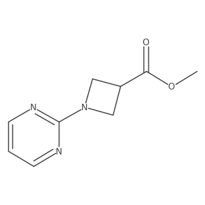 1-Pyrimidin-2-yl-azetidine-3-carboxylic acid methyl ester结构式