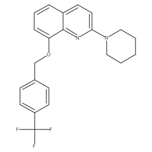 2-(Piperidin-1-yl)-8-((4-(trifluoromethyl)benzyl)oxy)quinoline Structure