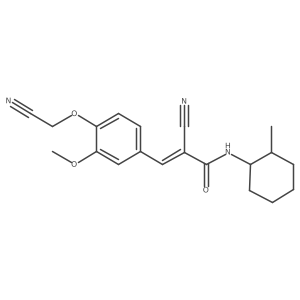 2-cyano-3-[4-(cyanomethoxy)-3-methoxyphenyl]-N-(2-methylcyclohexyl)prop-2-enamide结构式