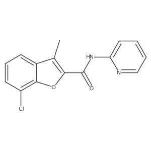 7-chloro-3-methyl-N-pyridin-2-yl-1-benzofuran-2-carboxamide结构式