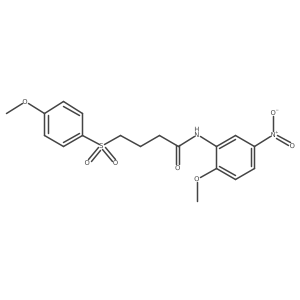 N-(2-methoxy-5-nitrophenyl)-4-((4-methoxyphenyl)sulfonyl)butanamide结构式