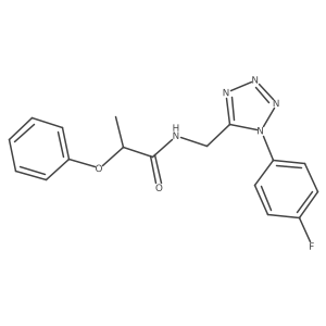 N-((1-(4-fluorophenyl)-1H-tetrazol-5-yl)methyl)-2-phenoxypropanamide Structure