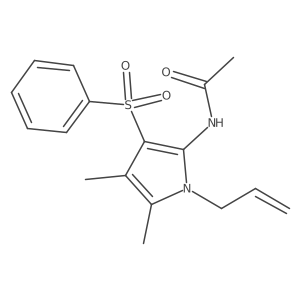 N-[4,5-dimethyl-3-(phenylsulfonyl)-1-(prop-2-en-1-yl)-1H-pyrrol-2-yl]acetamide结构式