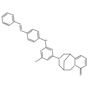 Cytisine, N-[4-chloro-6-[p-(phenylazo)anilino]-s-triazin-2-yl]-结构式