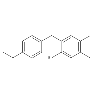 1-Bromo-2-[(4-ethylphenyl)methyl]-4-iodo-5-methylbenzene结构式