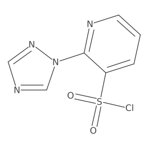 2-(1H-1,2,4-triazol-1-yl)-3-pyridinesulfonyl chloride结构式